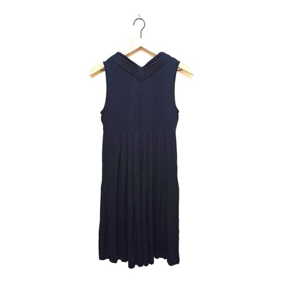 Calvin Klein Indigo Pleated Minimalist Sleeveless Knee Length Casual Dress Sz 6 - Picture 5 of 9